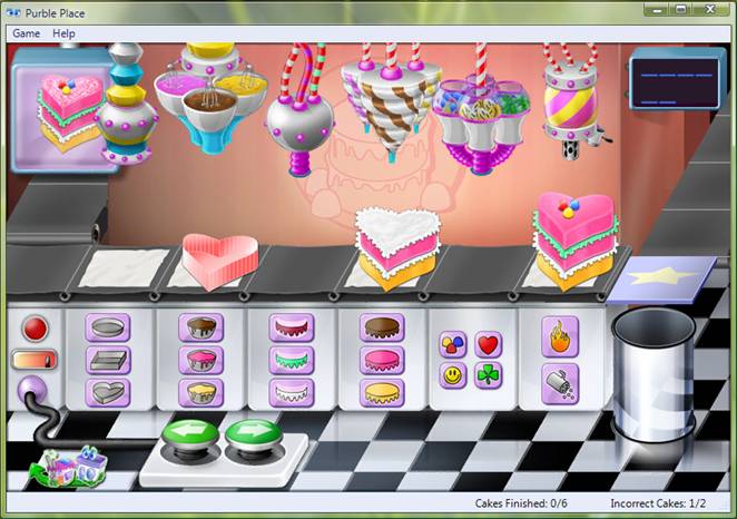 purble place cake factory game